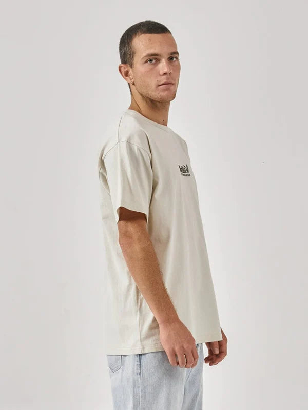 Thrills Workwear Embro Box Fit Tee- Heritage White