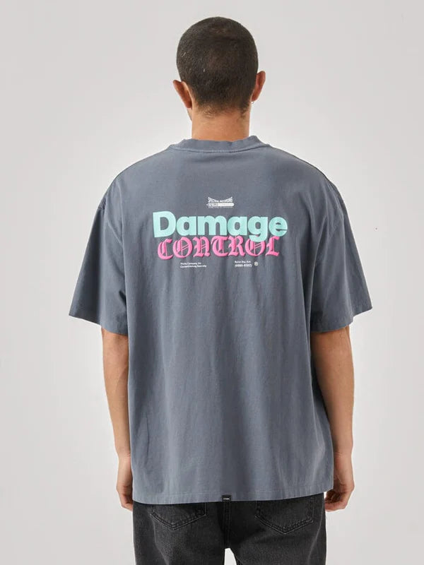 Thrills Spectral Static Box Fit Oversize Tee- Dark Slate