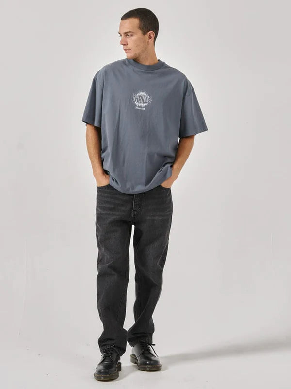 Thrills Spectral Static Box Fit Oversize Tee- Dark Slate