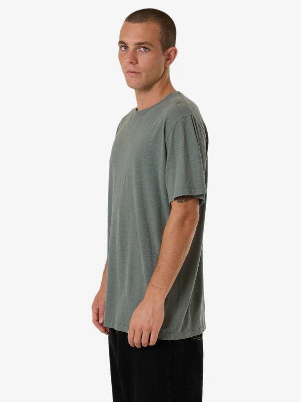 Thrills Hemp Thrills Embro Lightweight Contrast Stitch Merch Fit Tee - Dark Forest