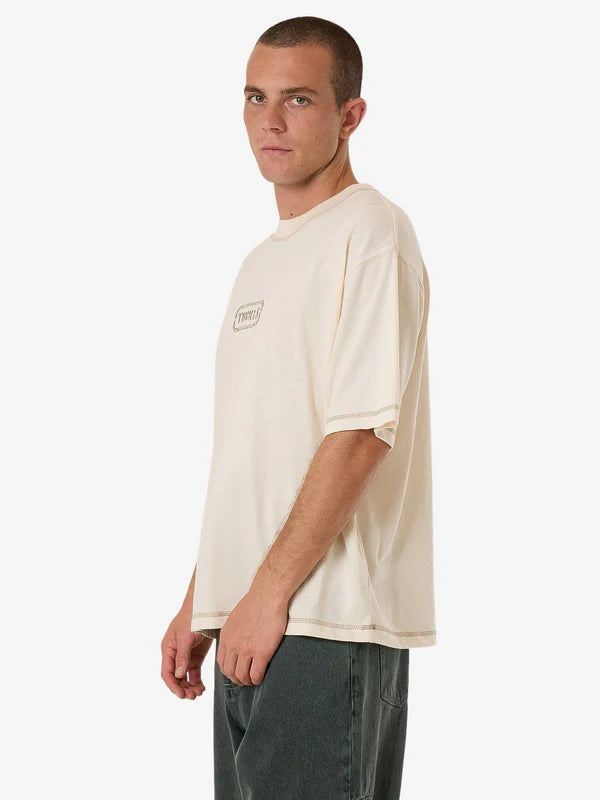 Lost In Paradise Embro Box Fit Oversize Short Tee - Unbleached