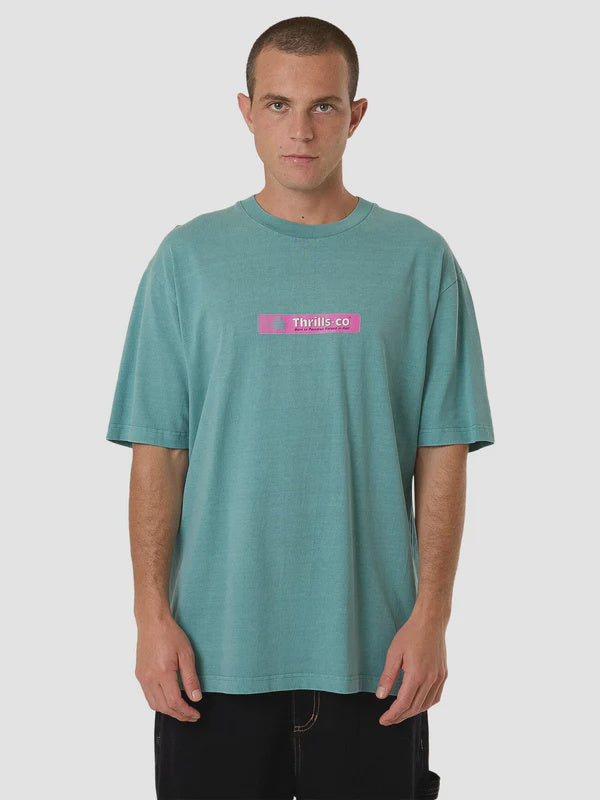 Thrills Games Of 84' Oversize Fit Tee - Agate Green