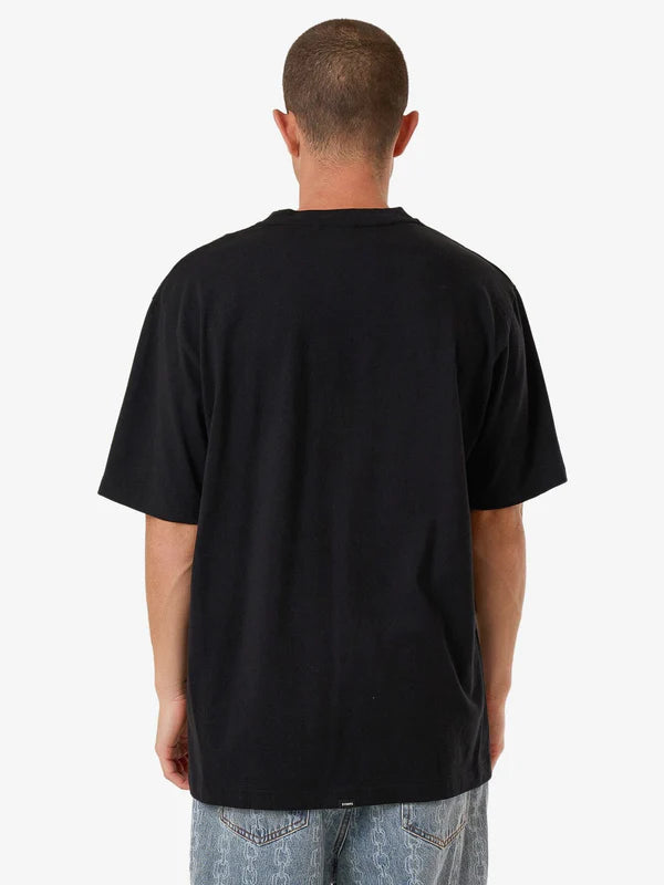 Thrills Roosevelt Emboss Oversize Fit Tee - Black