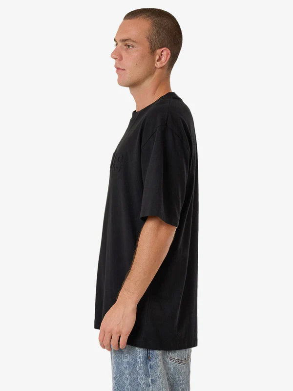 Thrills Roosevelt Emboss Oversize Fit Tee - Black