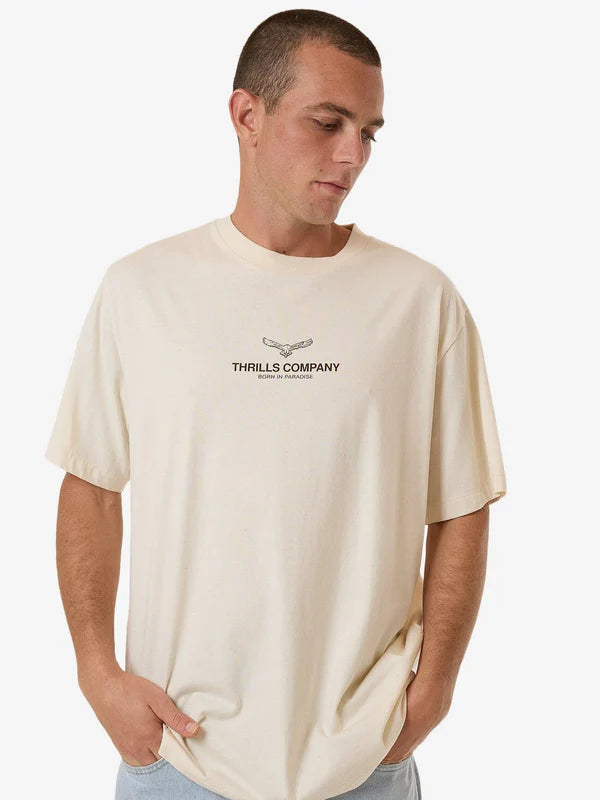 Thrills Emblem Merch Fit Tee - Unbleached