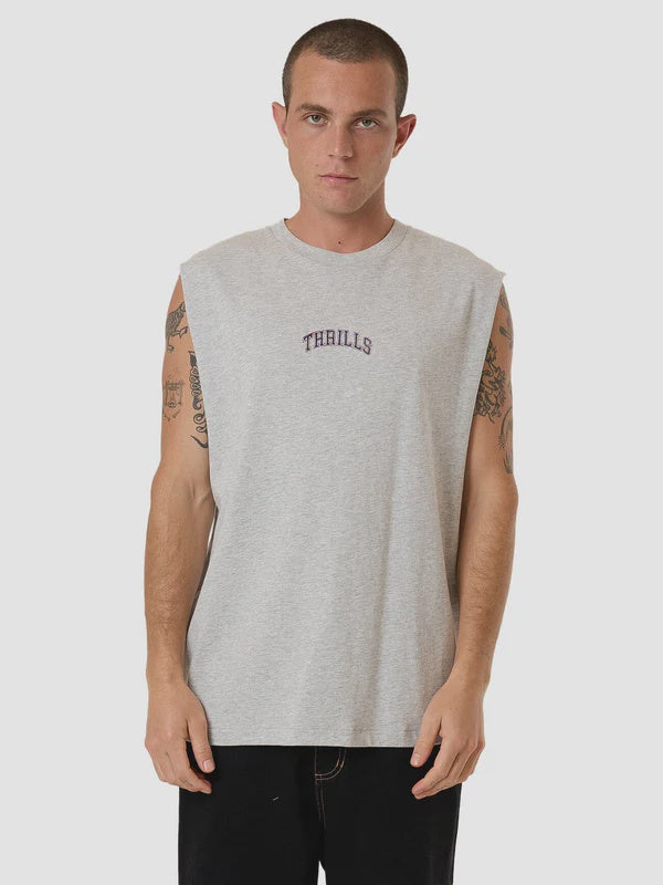 Thrills Roosevelt Merch Fit Muscle Tee - Snow Marle