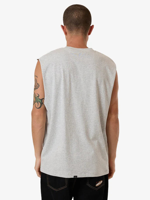 Thrills Roosevelt Merch Fit Muscle Tee - Snow Marle