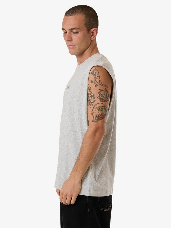 Thrills Roosevelt Merch Fit Muscle Tee - Snow Marle