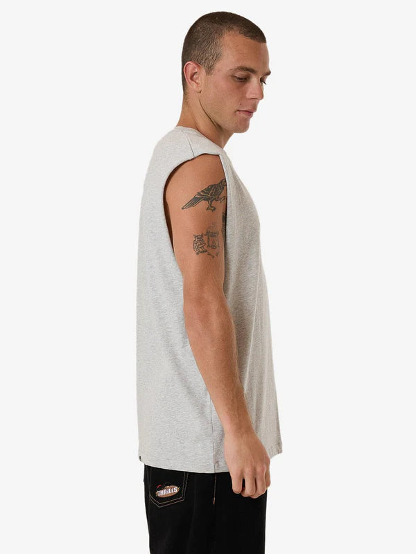 Thrills Roosevelt Merch Fit Muscle Tee - Snow Marle