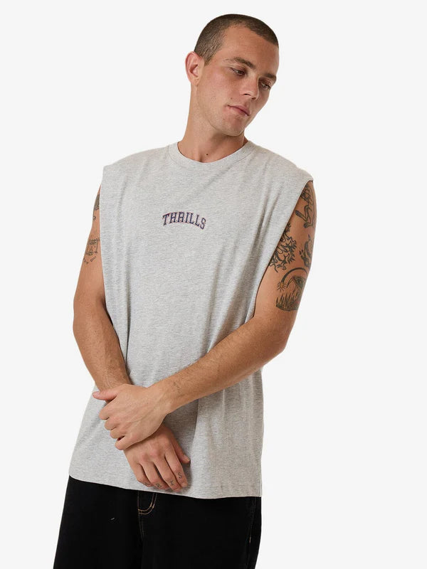 Thrills Roosevelt Merch Fit Muscle Tee - Snow Marle