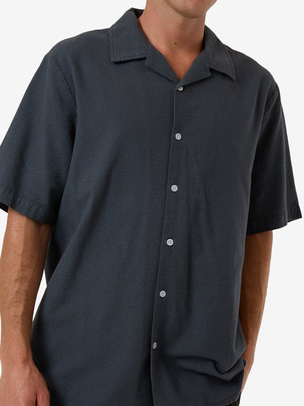 Thrills Minimal Thrills Stripe Bowling Shirt - Dark Slate