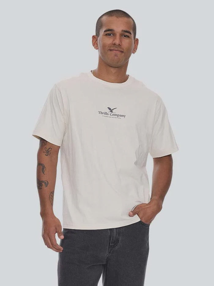 Thrills A Haven For The Restless Merch Fit Tee-Heritage White