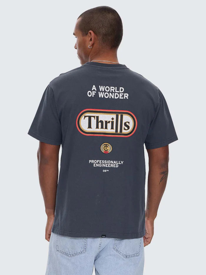 Thrills Wonder World Merch Fit Tee-Ebony
