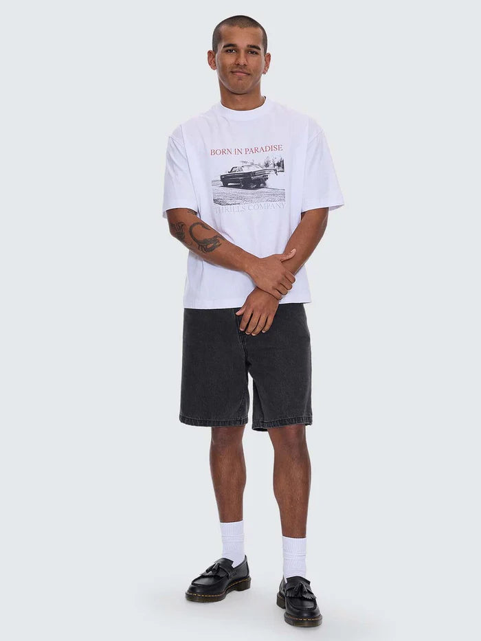 Thrills Metal And Dust Box Fit Oversize Cropped Tee-White