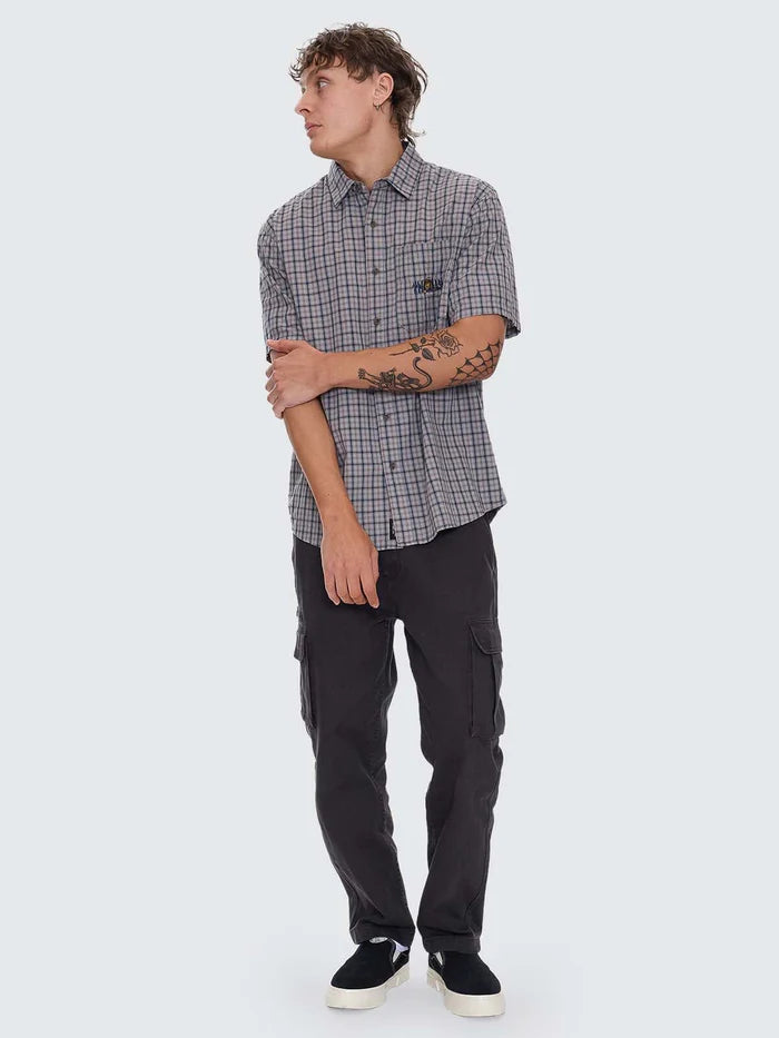 Thrills Eyes In The Grass Short Sleeve Shirt-Light Grey