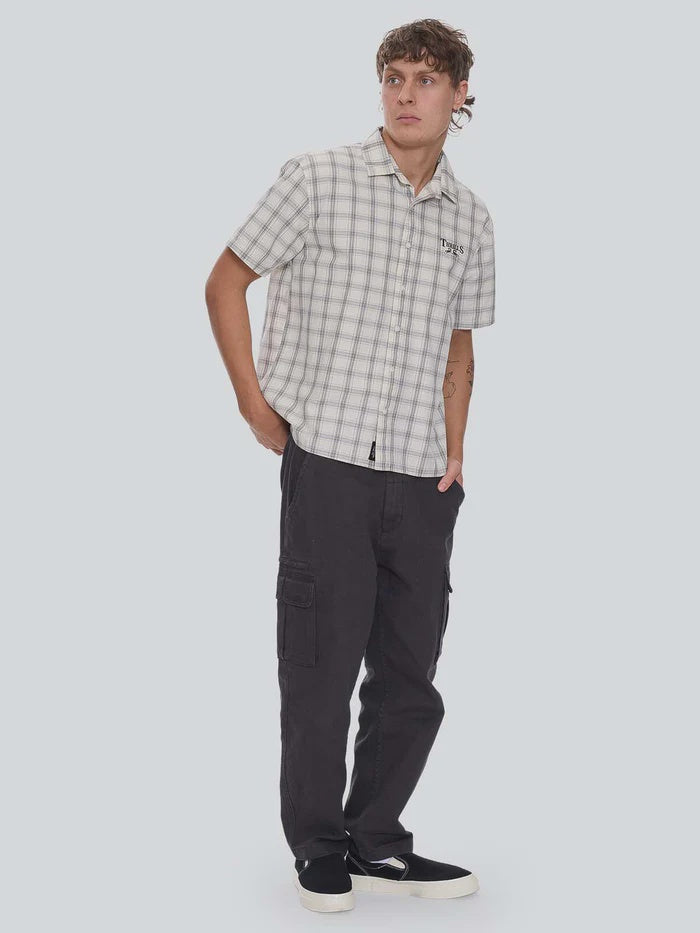 Thrills Touch The Sky Check Short Sleeve Shirt-Heritage White