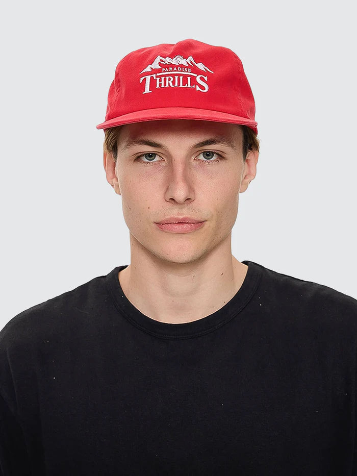 Thrills Touch The Sky 5 Panel Cap-Racing Red