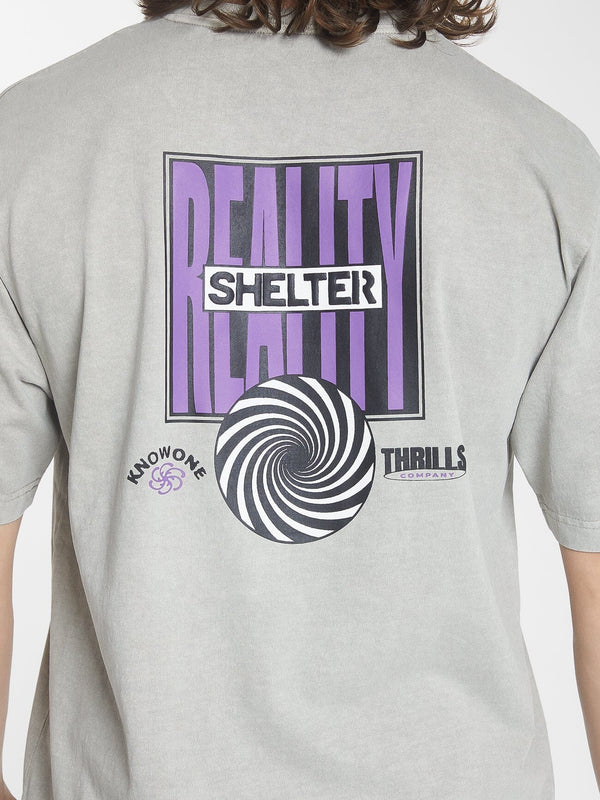 Thrills Shelter Reality Oversize Fit Tee - Fog