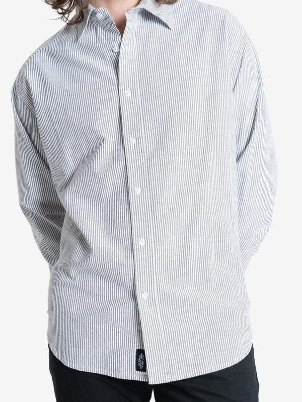 Thrills Occasions Long Sleeve Shirt- Chestnut Stripe