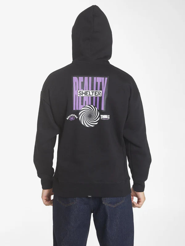 Thrills Shelter Reality Slouch Pull On Hood - Black