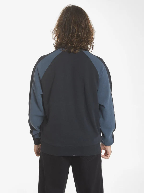 Thrills Sphere Oversize Raglan Crew - Washed Black