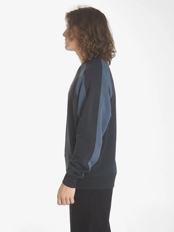 Thrills Sphere Oversize Raglan Crew - Washed Black