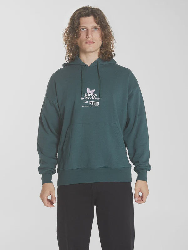 Thrills Energy Is Precious Slouch Pull On Hood- Dark Jade
