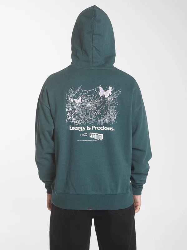 Thrills Energy Is Precious Slouch Pull On Hood- Dark Jade