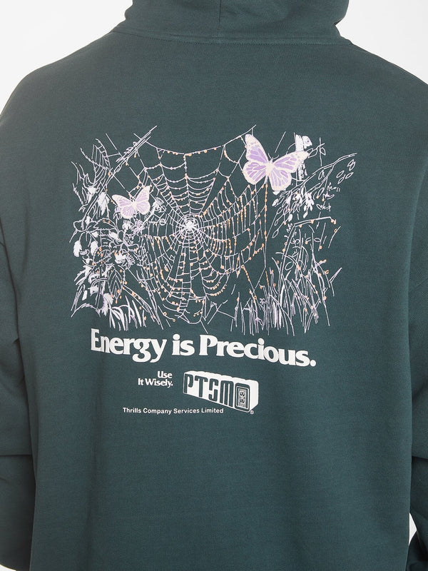 Thrills Energy Is Precious Slouch Pull On Hood- Dark Jade