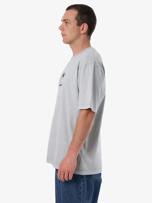 Thrills Do Not Limit Your Mind Oversize Fit Tee - Glacier Grey