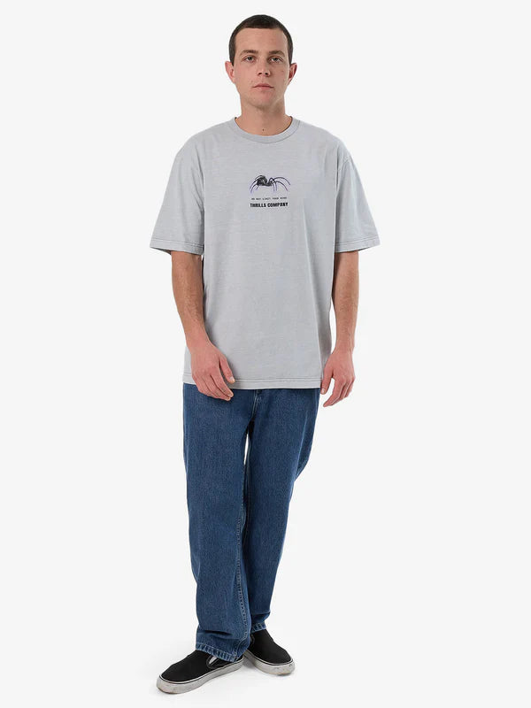 Thrills Do Not Limit Your Mind Oversize Fit Tee - Glacier Grey