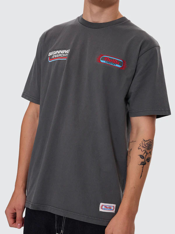 Thrills Beginning Anarchy Oversize Fit Tee - Merch Black