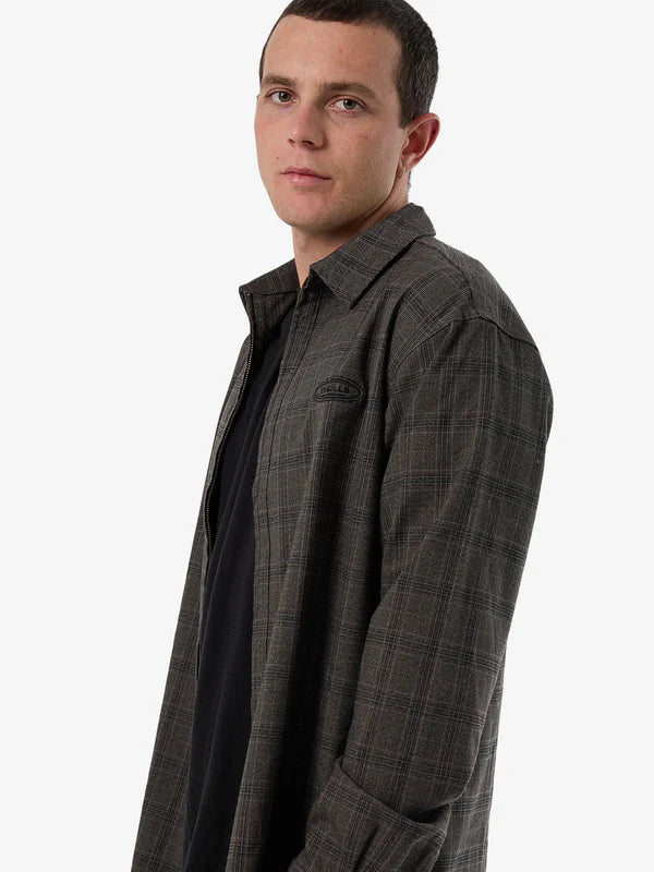 Thrills Jacob Long Sleeve Zip Jacket - Black