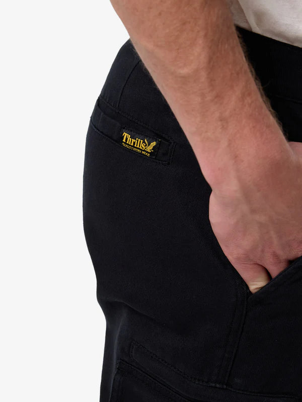 Thrills Slacker Union Cargo Pant - Washed Black