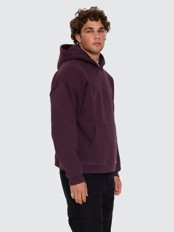 Thrills Military Slouch Pull On Hood - Aubergine