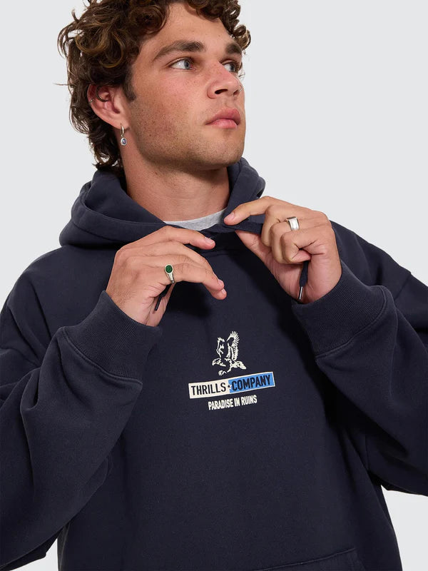 Thrills Risen Slouch Pull On Hood - Total Eclipse