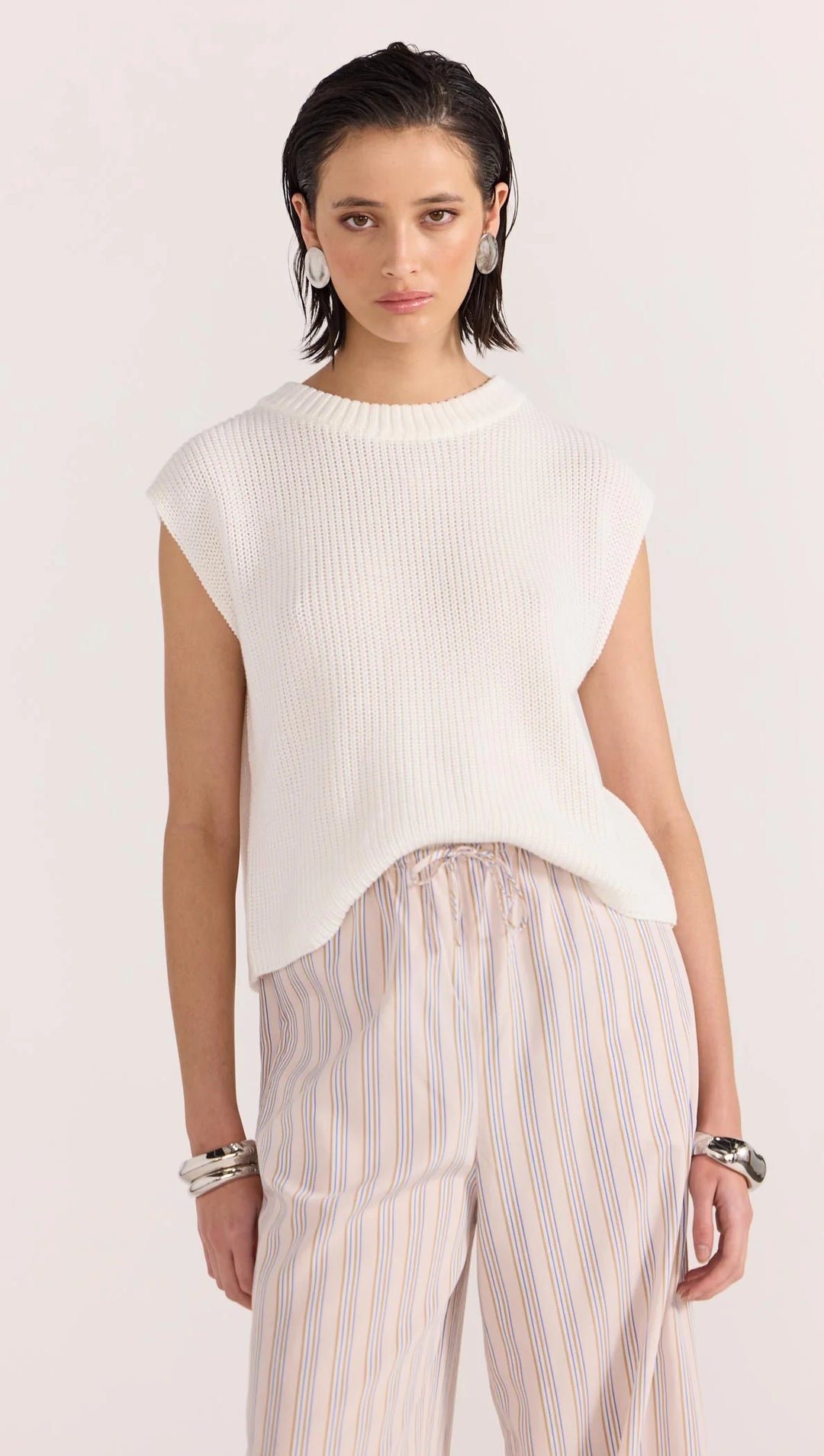 Staple The Label Petra Knit Top - Off-White