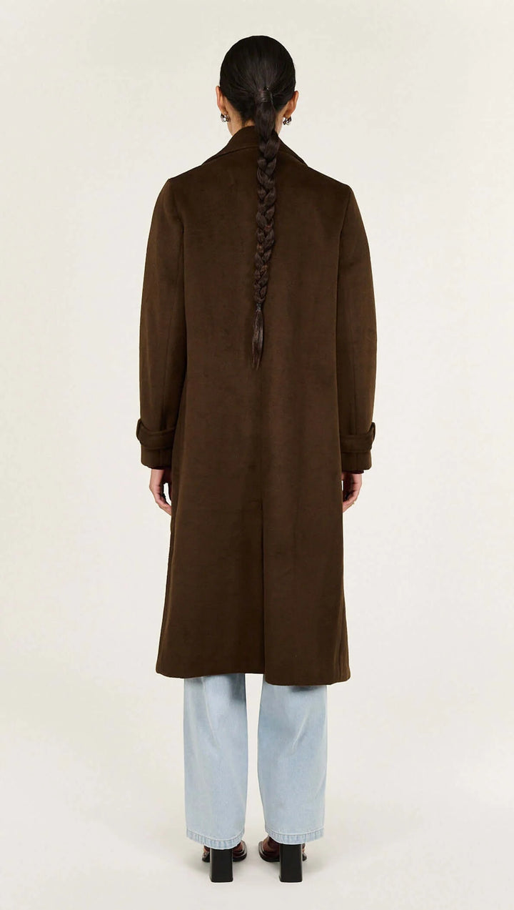 Staple The Label Irena Coat - Chocolate