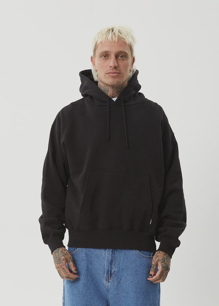 Afends Genesis Boxy Pull On Hood - Black