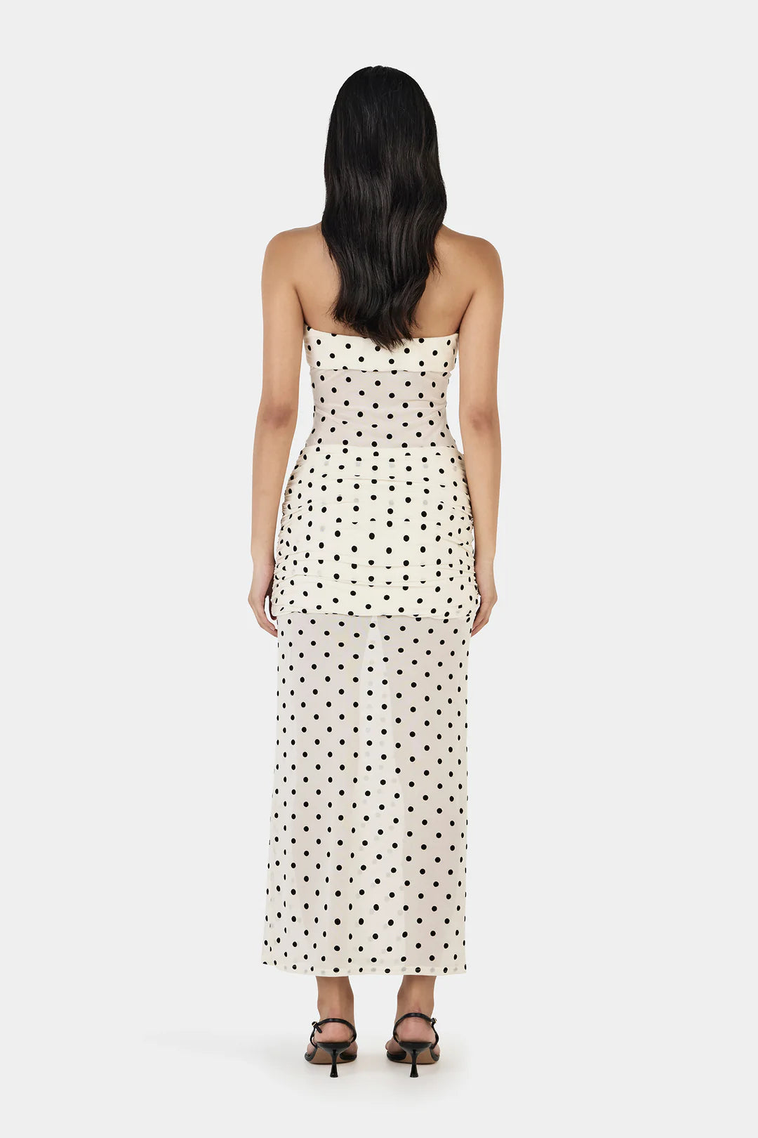 Ownley Vanessa Maxi Dress-Polka Cream