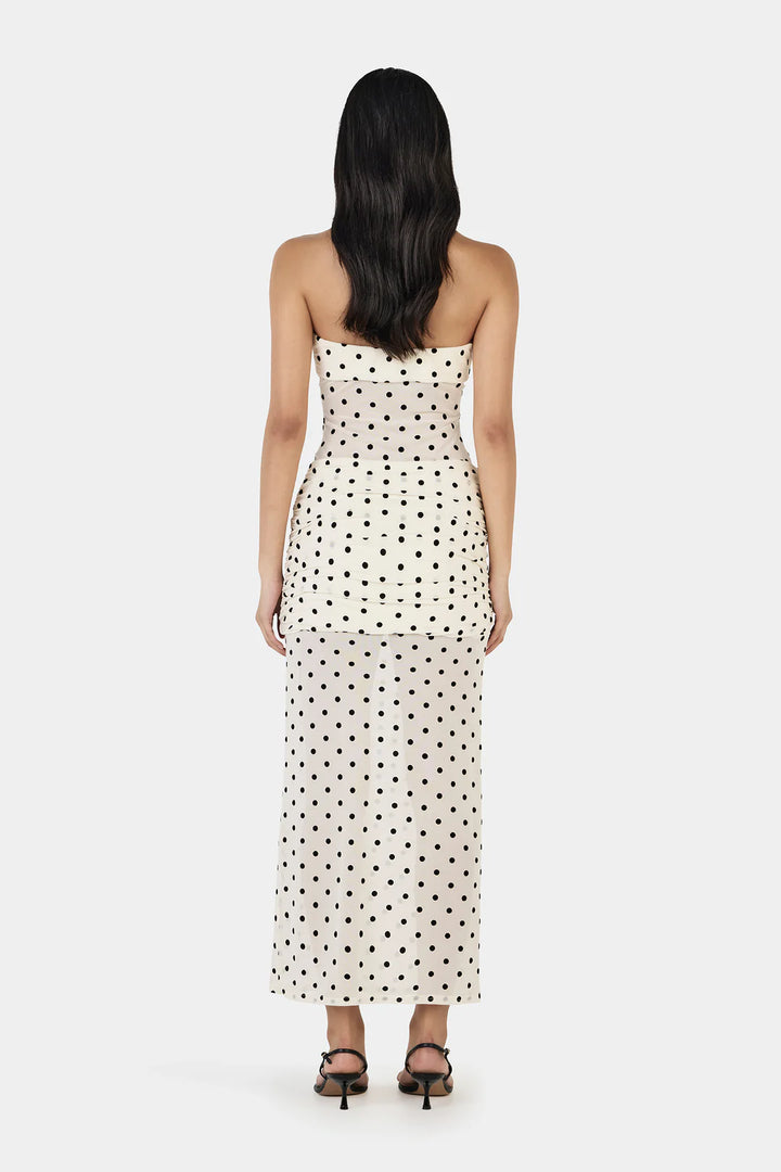Ownley Vanessa Maxi Dress-Polka Cream