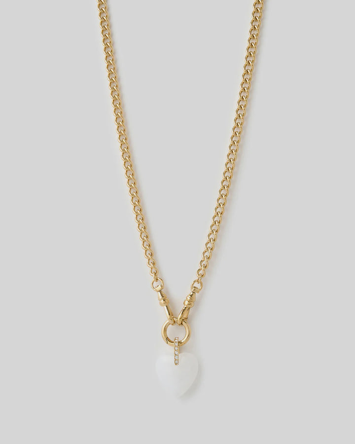 Arms Of Eve Violet Heart Necklace - White