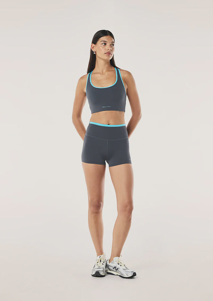 P.E Nation Vita 2.5" Bike Short-Marine Blue/Turquoise