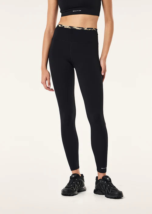 P.E Nation Vita Full Length Legging - Black/Leopard