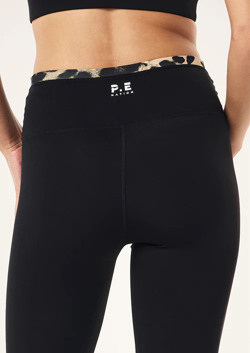P.E Nation Vita Full Length Legging - Black/Leopard