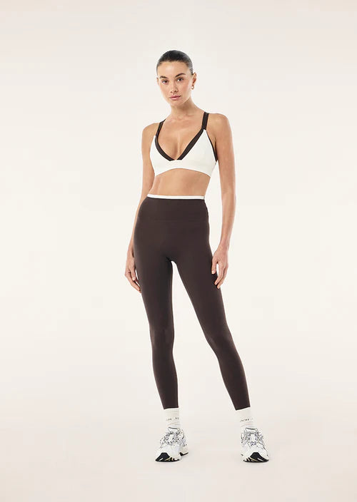 P.E Nation Vita Full Length Legging - Coffee/Whisper White