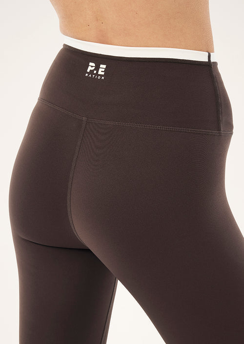 P.E Nation Vita Full Length Legging - Coffee/Whisper White