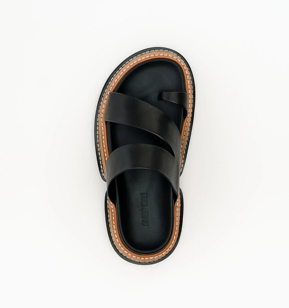 Alias Mae Vanna Slide - Black Leather