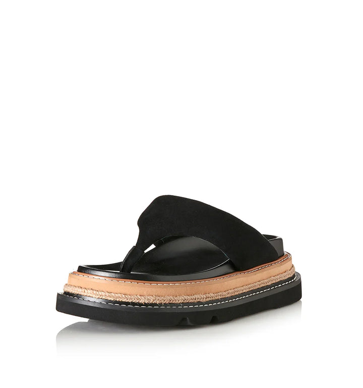 Alias Mae Vedi Thong Slide - Black Suede