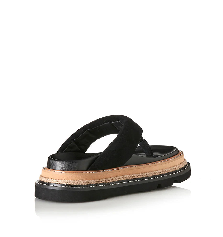 Alias Mae Vedi Thong Slide - Black Suede